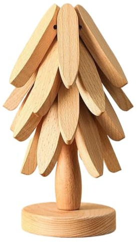Untersetzer Aus Naturholz Für Warme Gerichte – Untersetzer Im Baum-Design, Weihnachtsbaum-Untersetzers Und U-ntersetzer Aus Holz, Tischset Zur Isolierung, Faltbare Hitzebeständige Pads In Baumform