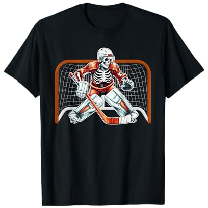 Costume da Portiere da Hockey su Ghiaccio, per Halloween, da Uomo, Ragazzo, Bambino Maglietta