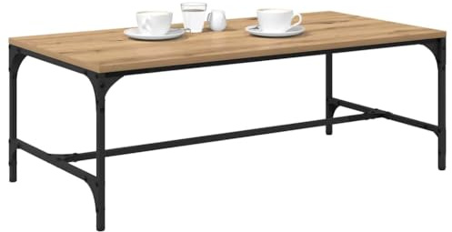 vidaXL Kaffeebord Artisan Ek 100 x 50 x 35 cm Konstruerat trä