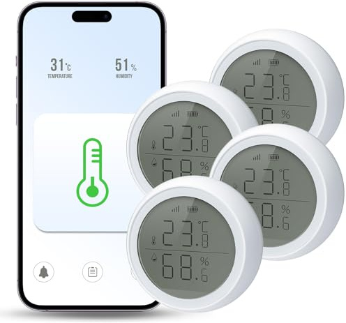 ZigBee 3.0 Temperatur- & Feuchtigkeitssensor (Mini) – Smart Thermometer Hygrometer, ZigBee-Gateway erforderlich (kein Hub), nicht direkt per WLAN/Bluetooth, nicht kompatibel mit Fritz!Box