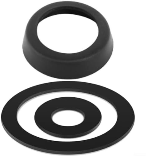 3 manicotti in pelle per pompa con manico tipo 75, kit di tenuta affidabile per riparazioni e manutenzione rapide (nero)