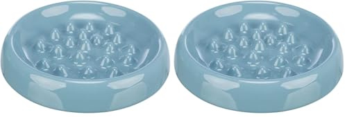 Trixie Slow Feed Futternapf, 0,25 l/ø 18 cm, weiß (Packung mit 2)
