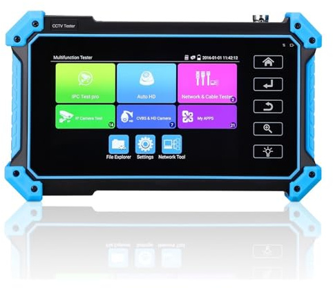 Tester CCTV, IPC-5100 5200Plus CCTV Tester For Telecamere 5.4 Pollici 8MP AHD CVI TVI CVBS Telecamera IP 4K HD Display Video Monitor IPS Touch Screen per fibra ottica, cablaggio(5100 Add Line Finder)