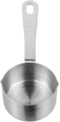 MOKKHNB Cuchara para Salsa de Acero Inoxidable 80ml para Teppanyaki Utensilio de Cocina Doméstica Resistente para Calentar Leche y Mantequilla Menaje para Servir en Hogar
