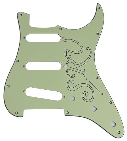 Gitarrenteile für Fender US 11 Loch SRV Stratocaster Strat Gitarre Pickguard (3-lagig, Vintage Green)