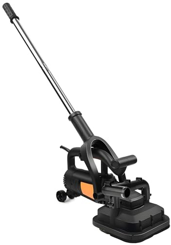 SHENGSHIYU Surfaceuse Beton avec Rallonge Télescopique et 3 Types de Disques,Moteur 3800W en Cuivre Pur,6 Vitesses Réglables,Ponceuse Béton pour Béton,Pierre,Murs en Ciment