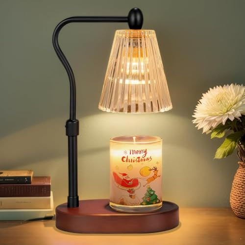 Loowoko Candle Warmer Lamp with 2 Bulbs,Timer, Adjustable Height, Dimmable, Gift for Women, Decor Gift | Wax Melt Lamp with Timer & Dimmer, Gift for Her, House Warming Presents, Modern Home Decor, with 2 Bulbs