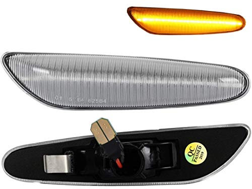 Do!LED LED Seitenblinker Klarglas mit E-Prüfzeichen kompatibel mit E36 E46 E60 E61 E81 E82 E87 E88 E90 E91 E92 E93 (Artikelbeschreibung beachten)