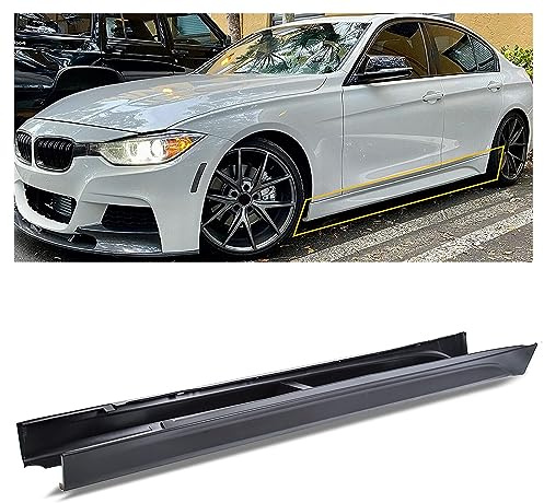 ECOTRIC Side Skirt Extensions Rocker Panels Guard Compatible with 2012-2018 BMW F30 F31 320i 328i 330i 340i 330e Sedan Wagon-1 Pair F80 M3 Style Replacement Body Kit