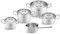 Fissler Original-Profi Collection/Edelstahl-Kochtopfset, 5-teilig, Töpfe mit Glas-Deckel (3 Kochtöpfe,1 Bratentopf 1 Stielkasserolle-deckellos) - Induktion