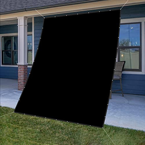 Tenda da Sole per Balcone 4 x 10 m 100% PES Impermeabile Tende da Veranda, Protezione dai Raggi UV Vela Parasole con Funi di Tensione, per Terrazze, Balconi, Nero