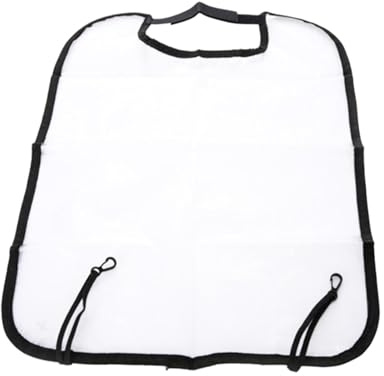 Dickly Protector de Asiento Trasero Transparente para Coche, Negro