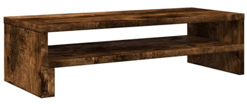 vidaXL Skärmställ rökfärgad ek 54x22x15 cm konstruerat trä, ställ för monitor, datorställ, monitorstativ, ställ för monitorer, monitorställ