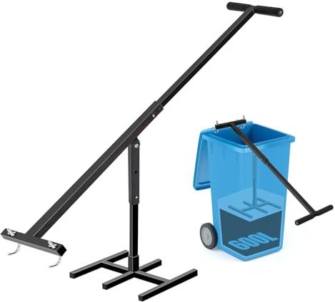 Rubbish Press Waste Compactor Trashor Space-saving in Wheelie Bin Trash Can Household Trash Can Press, Manual, Recycle Bin Compactor, Black