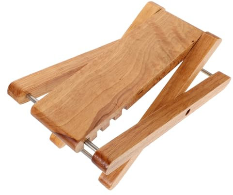VICASKY Klappbarer Hockhocker Für Die Toilette Gitarren-fußstütze Fußhocker Aus Holz Höhenverstellbar Für Mehr Komfort