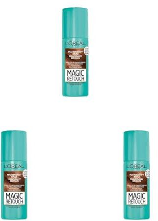 L'Oréal Paris Magic Retouch Ansatzspray, Mahagoni-Braun, 75 ml (Packung mit 3)