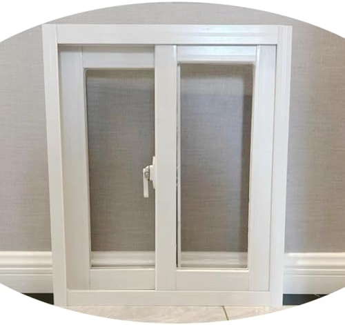 ZIUSFAC Ersatz Kellerfenster Horizontales Schiebefenster Weiß Ersatzfenster 35 55 75 100cm Keller Schuppenfenster Für Zuhause Badezimmer((WxH) 83x50cm/33x20)