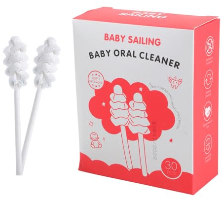 30 piezas de limpiador de lengua de bebé desechable cepillo de dientes para bebés y bebés, limpiador de lengua