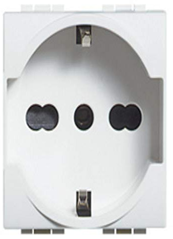 BTICINO N4140/16 PRESA SCHUKO + BIPASSO 10/16A LIVING LIGHT