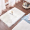 Cumay Faux tappetto di pelle di pecora tappeto , 60x90 cm, imitazione lana, adatto per tappeto per soggiorno, lunga pelliccia morbida, soffice, tappetino per il letto, divano (bianco, 60 x 90 cm)