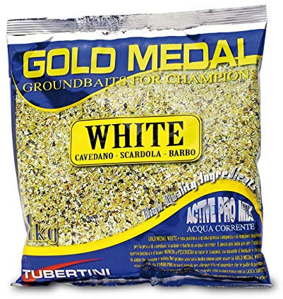 Tubertini Esca Pronta Pastura da Pesca Pastura Bianca Gold Medal per pasturare in Mare Fiume Lago