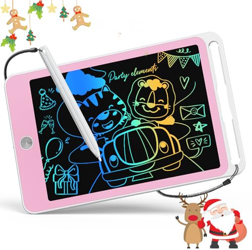 ORSEN 8,5 Zoll LCD Schreibtafel Zeichenbrett, Umweltfreundlich Bunten LCD Maltafel Zaubertafel, Lernspielzeug Spielzeug ab 3-8 Jahre alt Mädchen, Weihnachten Geburtstagsgeschenk für Kinder (Rosa)
