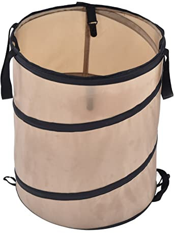 JOROBURO Poubelle à Feuilles Pliable de 37,8 L, Conteneur Pliable en Tissu Oxford à Ressorts en Acier renforcé de Petite Taille, Poubelle Escamotable, Conteneur de Sac à Déchets pour le