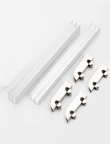 Porta scorrevole a doppio binario, set di binari for porte scorrevoli in plastica for pannelli spessi da 3 a 8 mm, ferramenta for porte di armadi in vetro, binari scorrevoli for finestre, installazion