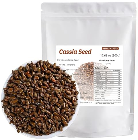 Cassia Samen Tee 500g Jue Ming Zi kochte frittierte Samen Angustifolia Tee | Niedrigtemperatur-Backen, reine, gekochte Cassiasamen, loser Tee, keine Zusatzstoffe, zuckerfrei, zum täglichen Trinken