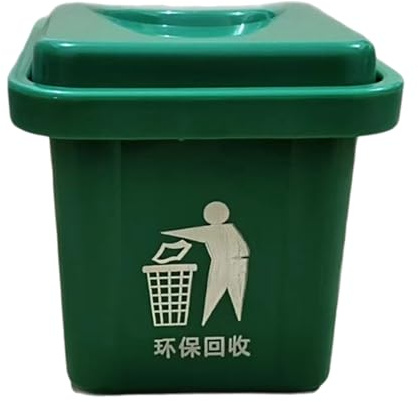 Genérico cubo de basura compacto para dormitorio, caja de almacenamiento creativa con tapa para cocina, cuarto de baño, sala de estar, balcón y alféizar de ventana, fregadero mesa