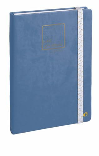 Quo Vadis - Carnet Bullet journal - Multilingue - Life Journal - Bleu gris - Pages Points (dots) - 15x21 cm - Papier Clairefontaine blanc - Fabrication française
