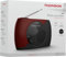 THOMSON Radio Portable FM, Tuner Analogique, Secteur ou Piles - Poste Compact pour Écoute en Tous Lieux, Couleur Rouge et Noir - RT353