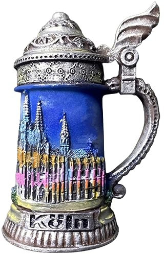 Köln Deutschland Vintage Bierkrug Kühlschrank Magnet Reise Souvenir 3D Kühlschrank Dekoration Magnetaufkleber Handwerk Kollektion