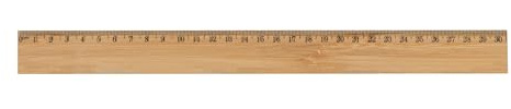 5x Holz-Lineal aus Bambus / Länge: 30cm