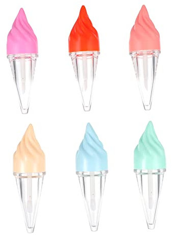 SOESFOUFU 6stücke Teiliges Eiscreme Lipgloss Röhrchen Diy Lippenbalsam Behälter Leere Lippenstift Tuben Für Selbstgemachte Kosmetik Kompakt Und Tragbar Für Reisen Und Bastelprojekte