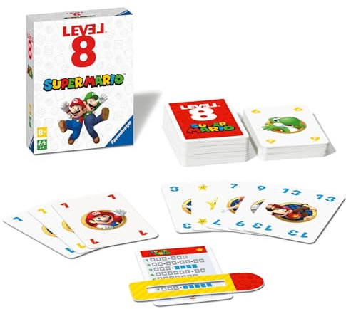 Ravensburger Super Mario Gifts and Toys - Level 8 Card Game for Kids and Adults Age 8 Years Up