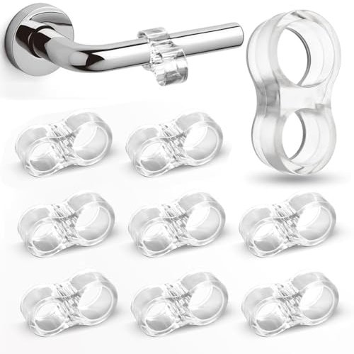 12 x Butées de poignée de porte Transparent,Butoir poignée de Porte en PVC,Stoppeur Porte Mural,Fabriquées en Silicone Flexible et étirable,Pour Poignée de Porte et de Fenêtre