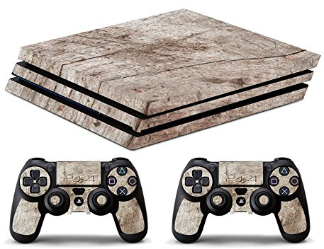 Skin Compatibilité pour PS4 Pro - Bois - Limited Edition Decal étuis de Protection pour faceplates Bundle