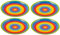 Hand Painted Rainbow Stripe Ceramic 21 cm Medium Plate (Set of 4)