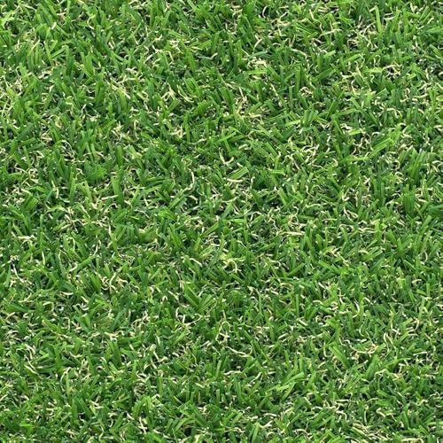 MadeInNature Kunstrasen Larzac, grün, natürliche grüne Fasern, Kunstrasen für den Außenbereich, für Balkon, Terrasse, viele Größen (Breite 1,33 x Länge 3,50 m)