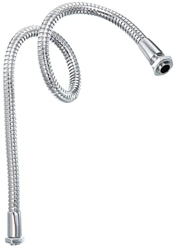 PATIKIL 15.7 Microphone Gooseneck, M10/M8 Fine Thread 8mm Metal Universal Hose Flexible Arm Gooseneck Tube Extension for Multifunction DIY, Silver Tone