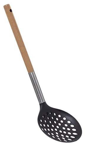 ecumoire nylon + bois + inox, beige