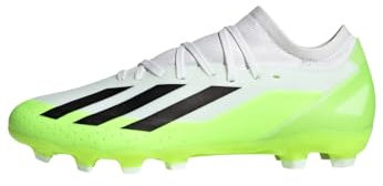 adidas Unisex X Crazyfast.3 Multi-Ground Boots Fußballschuhe, Cloud White/Core Black/Lucid Lemon, 46 EU