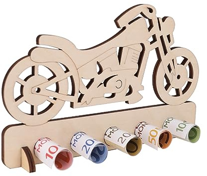 ENLACE Motorräder Geschenk, Motorräder Geburtstag Geldgeschenk Holz, Kreatives Geldgeschenke, Geschenke Aus Holz, Geldgeschenk für Familie, Liebhaber, Freunde, Motorradfan