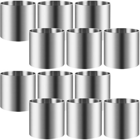 JIVIMOCO Cercles de mousse en acier inoxydable - Forme ronde - Pour crumets, mousse, pâtisseries, desserts