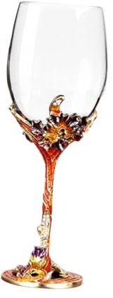 Alipis Calice Smaltato Per Vino Rosso Calice Decorativo Da Vino in Vetro Per Matrimonio e Altre Occasioni