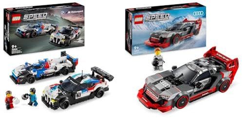 LEGO Speed Champions BMW M4 GT3 & BMW M Hybrid V8 Race Car Toys for 9 Plus Year Old Boys & Girls & Speed Champions Audi S1 e-tron quattro Race Car Toy Vehicle, Buildable Model Set for Kids