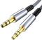 Cable Jack 3,5mm Estéreo Trenzado de Nailon [1,2 m] para Radio de Coche, Auriculares, PC, Teléfono Móvil, Sistema Estéreo, Tableta, Altavoz