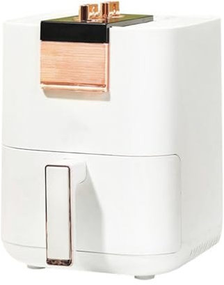 MZGDONGF Freidora de Aire de 4 Cuartos con Control de Temperatura y Tiempo, cocción rápida, Canasta Antiadherente, 10 ajustes preestablecidos, 1200 W (Color: Blanco) Safehappy