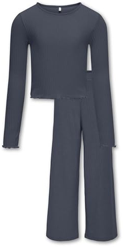 KIDS ONLY Top/Pant Set Kognella LS-Completo Maglia/Pantaloni Jrs, Ombré Blu, 8 Years Donna